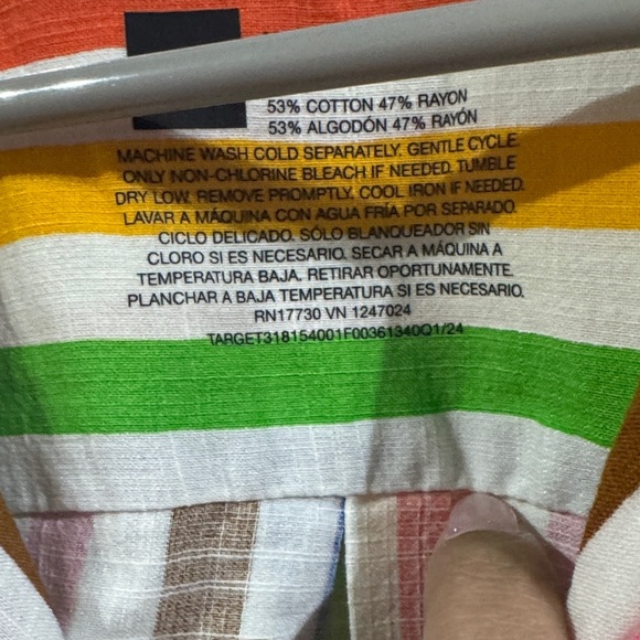 Colorful Striped Men's Button Down Shirt - Picture 4 of 4